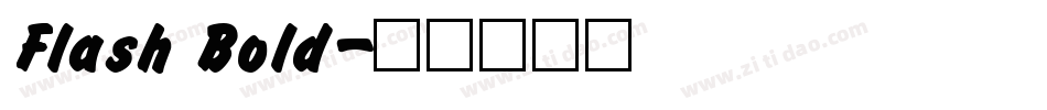 Flash Bold字体转换